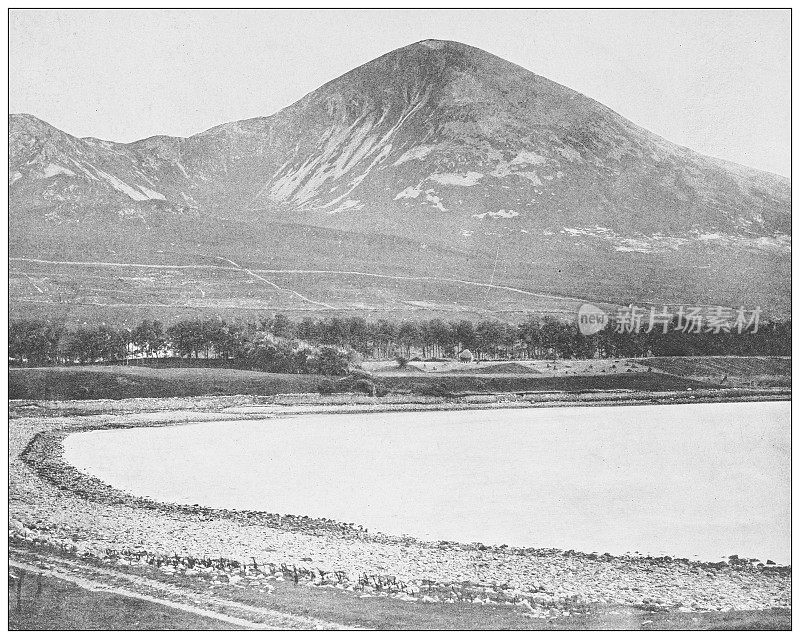 爱尔兰古董照片:Croagh Patrick，梅奥郡